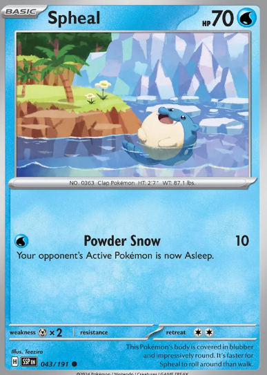 #043 Spheal Surging Sparks