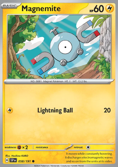 #058 Magnemite Surging Sparks