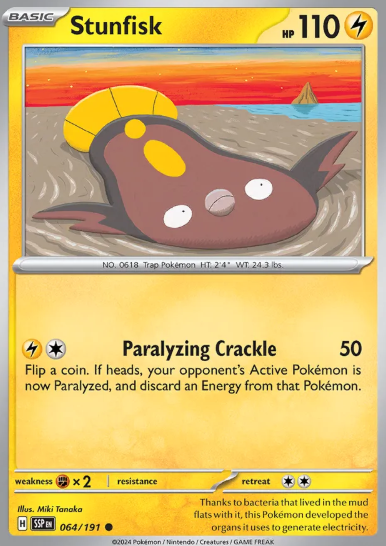 #064 Stunfisk Surging Sparks