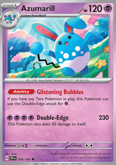 #074 Azumarill Surging Sparks