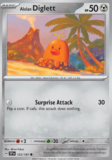 #122 Alolan Diglett Surging Sparks