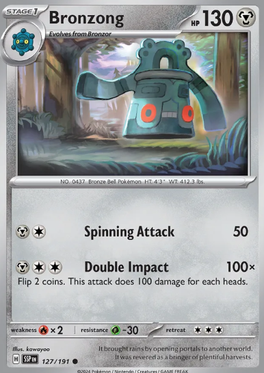 #127 Bronzong Surging Sparks