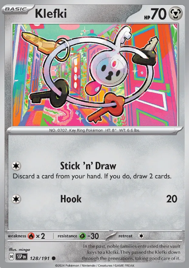 #128 Klefki Surging Sparks