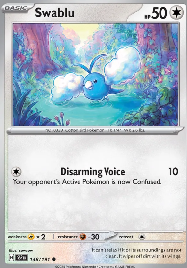 #148 Swablu Surging Sparks