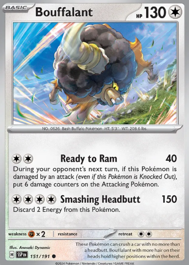 #151 Bouffalant Surging Sparks