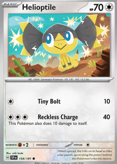 #154 Helioptile Surging Sparks