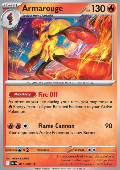 #015 Paldean Fates  Armarouge