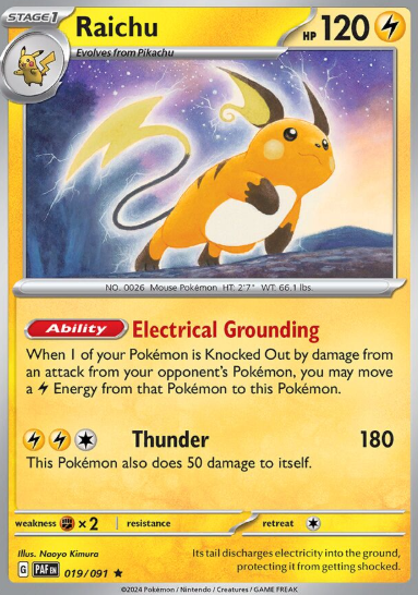 #019 Paldean Fates Raichu