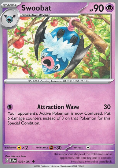 #033 Paldean Fates Swoobat