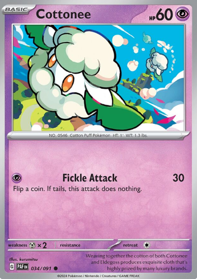 #034 Paldean Fates Cottonee