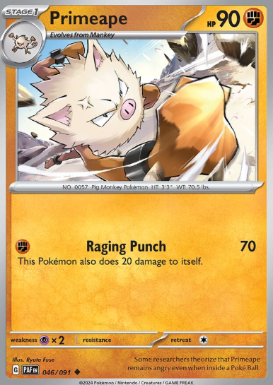 #046 Paldean Fates Primeape