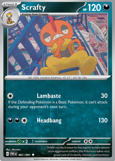 #061 Paldean Fates Scrafty
