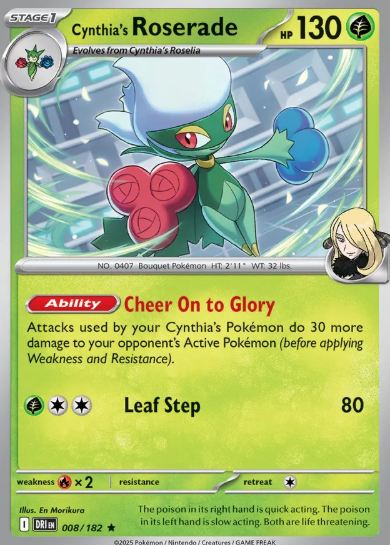 #008 Cynthia's Roserade Destined Rivals