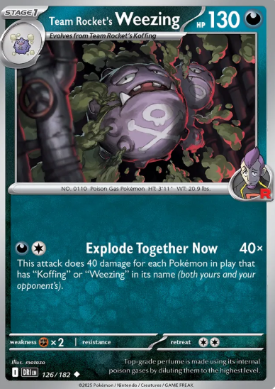 #126 Team Rocket's Weezing Destined Rivals