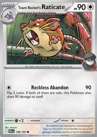 #148 Team Rocket's Raticate Destined Rivals
