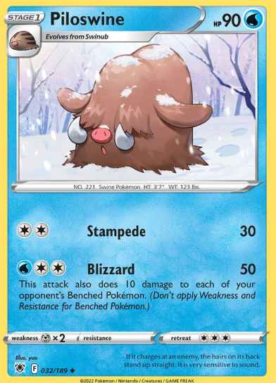 #032 Piloswine Sword & Shield Astral Radiance