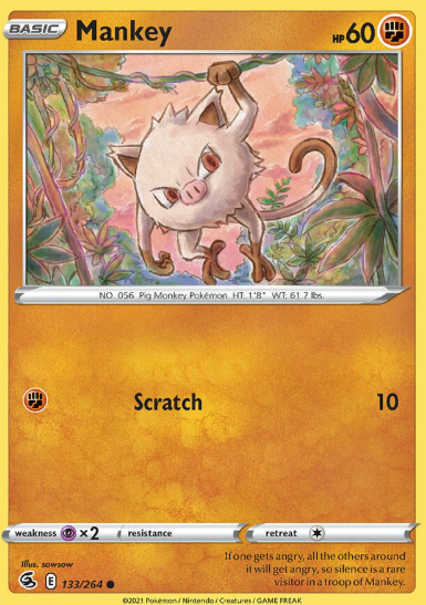 #133 Mankey  Fusion Strike