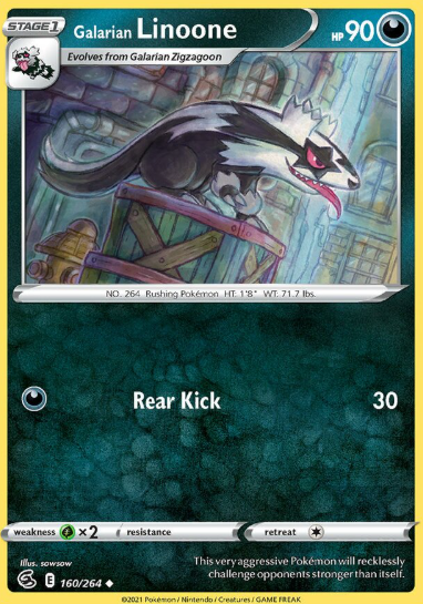 #160 Galarian Linoone  Fusion Strike