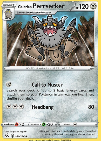 #181 Galarian Perrserker Fusion Strike