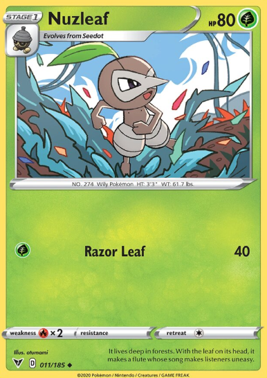#011 Nuzleaf Sword & Shield Vivid Voltage