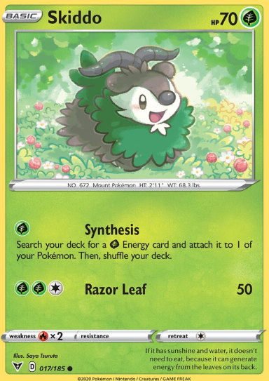 #017 Skiddo Sword & Shield Vivid Voltage
