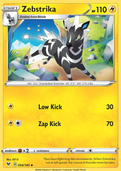 #054 Zebstrika Sword & Shield Vivid Voltage