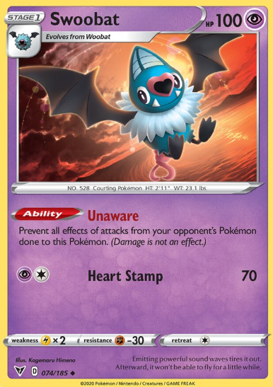 #074 Swoobat Sword & Shield Vivid Voltage