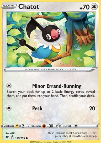 #139 Chatot Sword & Shield Vivid Voltage