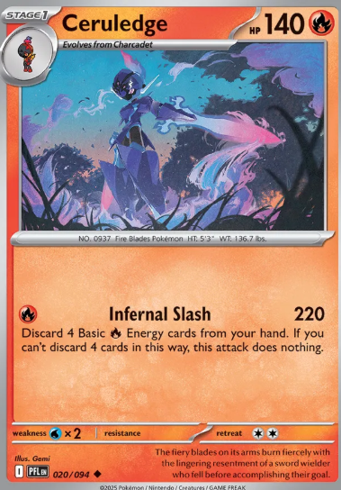 #020 Ceruledge Mega Evolution Phantasmal Flames