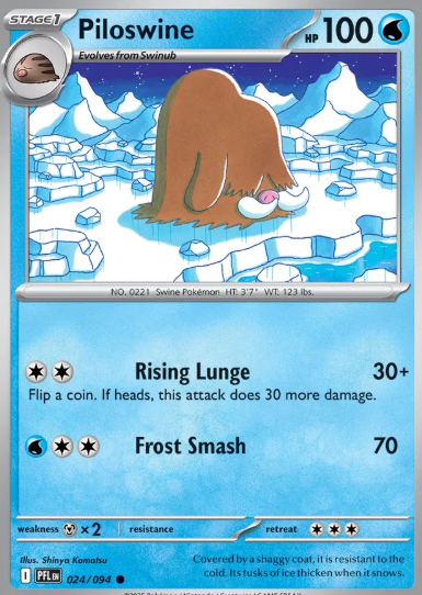 #024 Piloswine Mega Evolution Phantasmal Flames