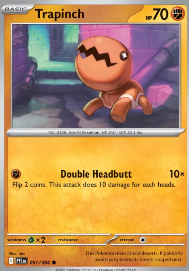 #051 Trapinch Mega Evolution Phantasmal Flames