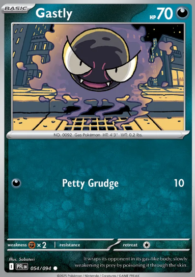 #054 Gastly Mega Evolution Phantasmal Flames