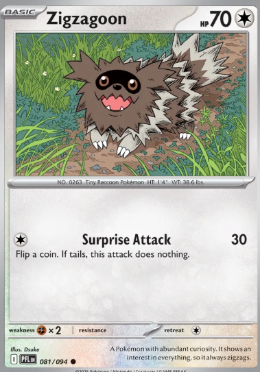 #081 Zigazagoon Mega Evolution Phantasmal Flames