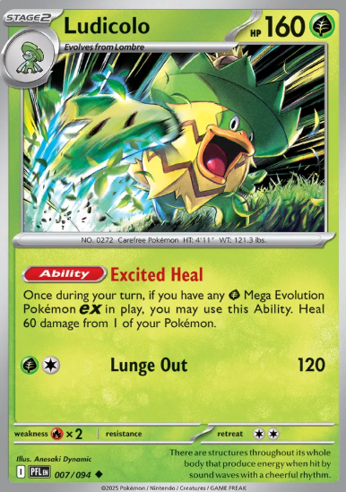 #007 Ludicolo Mega Evolution Phantasmal Flames