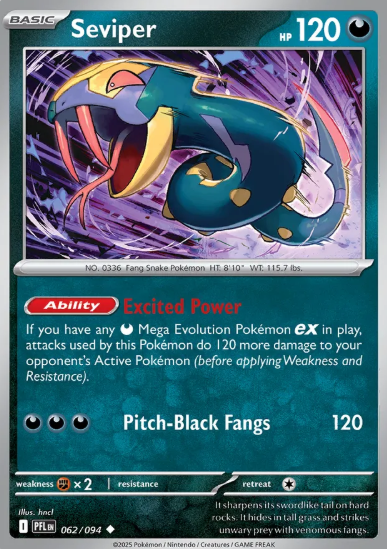 #062 Seviper Mega Evolution Phantasmal Flames