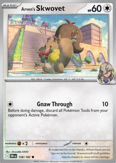 #158 Arven's Skwovet Destined Rivals