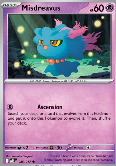 #085 Misdreavus Mega Evolution Ascended Hero