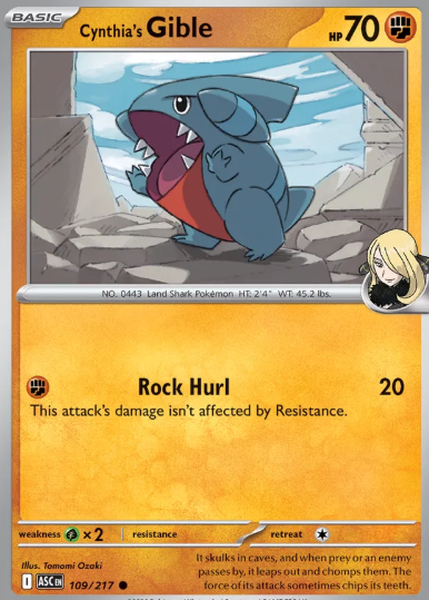 #109 Cynthia's Gible Mega Evolution Ascended Hero