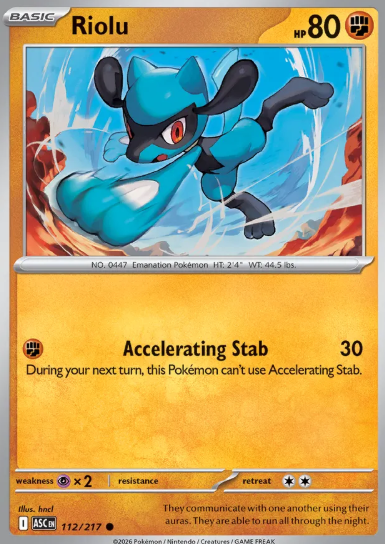 #112 Riolu Mega Evolution Ascended Hero