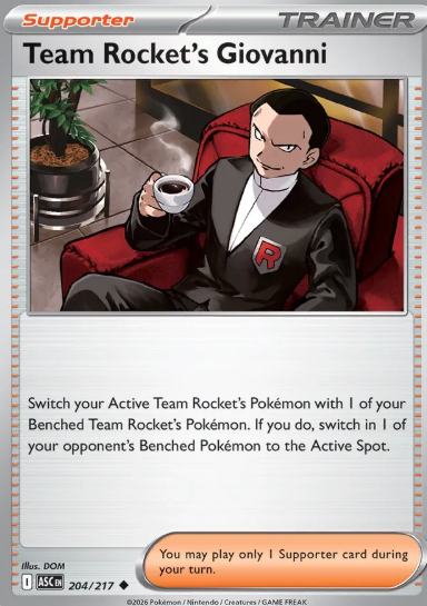 #204 Team Rocket's Giovanni Mega Evolution Ascended Hero