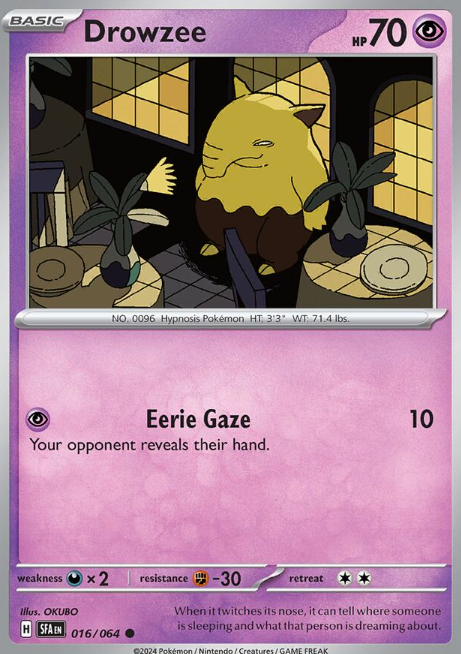 #016 Drowzee Shrouded Fable