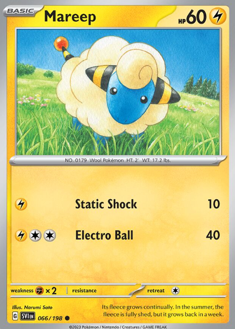 #066 Mareep Scarlet & Violet