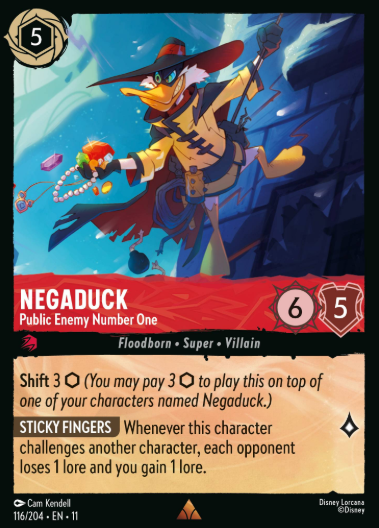 #116 Negaduck - Disney Lorcana Winterspell