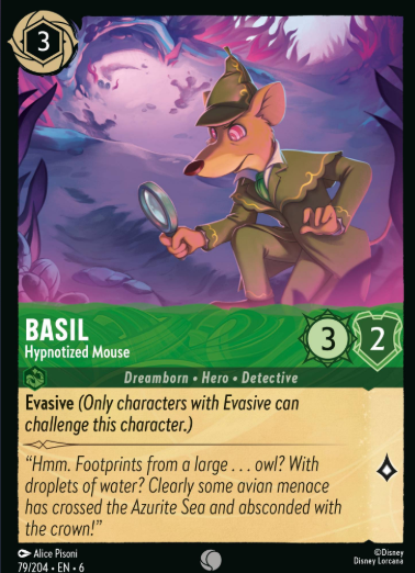#079 Basil - Disney Lorcana Azurite Sea
