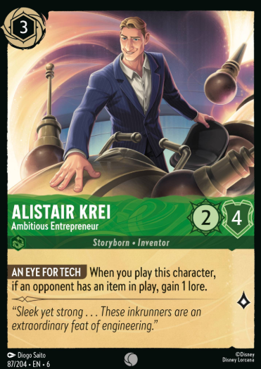 #087 Alistair Krei - Disney Lorcana Azurite Sea