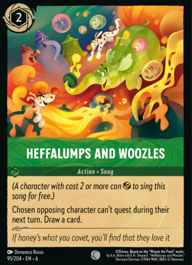 #095 Heffalumps and Woozles - Disney Lorcana Azurite Sea