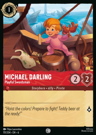 #111 Michael Darling - Disney Lorcana Azurite Sea