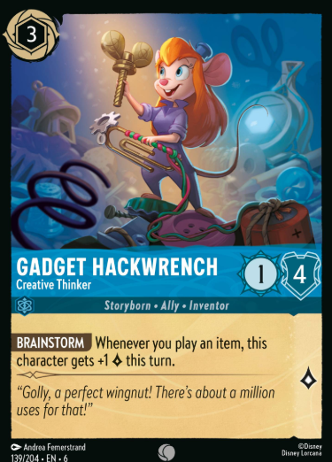 #139 Gadget Hackwrench - Disney Lorcana Azurite Sea