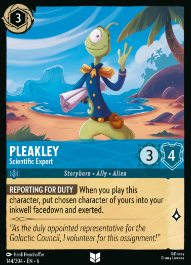 #144 Pleakley - Disney Lorcana Azurite Sea