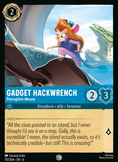 #151 Gadget Hackwrench - Disney Lorcana Azurite Sea